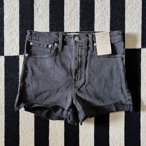 Madewell Women’s High Rise Denim Short in Black, Size 27